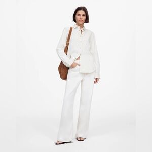 Madewell Denim Classic Button-Up Shirt in Pinstripe NWOT